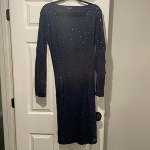 Long Tall Sally navy sequined cocktail dress